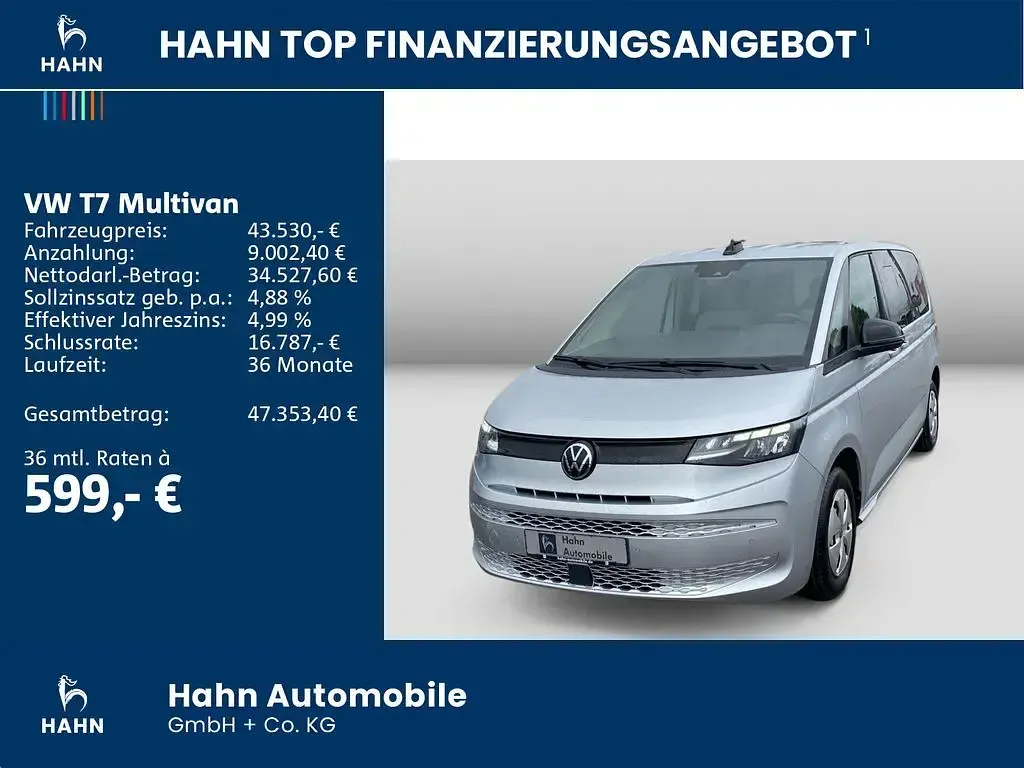 Used VW Multivan 150 HP (110 kW) 2023 Silver Minivan