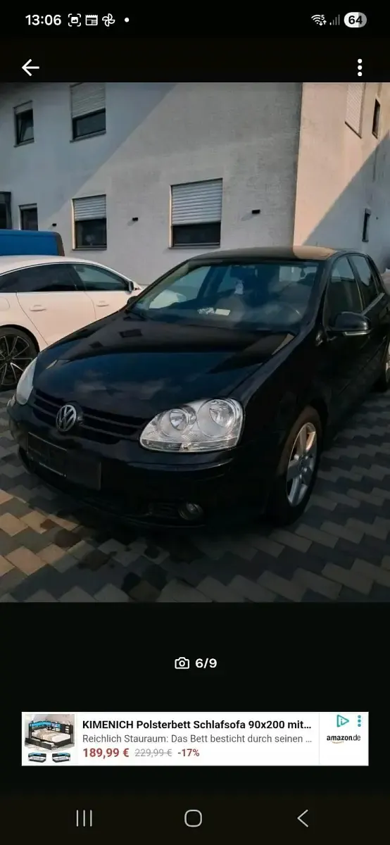 Gebraucht VW Golf VI 122 PS (89 kW) 2008 Schwarz Kleinwagen