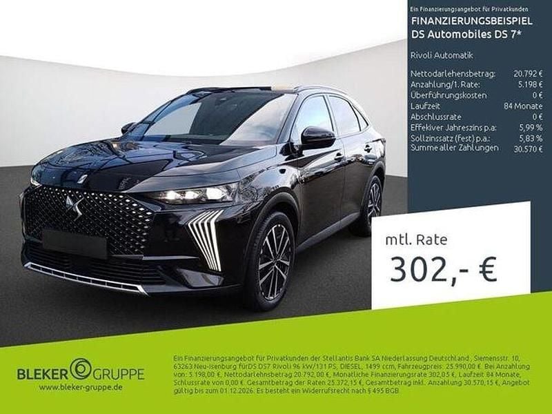 Lackierung schwarz perla nera/metallic klarlack Gebraucht 2023 DS Automobiles DS7 Crossback Rivoli SUV | 25.990 € (Superpreis) - Bild 1/3