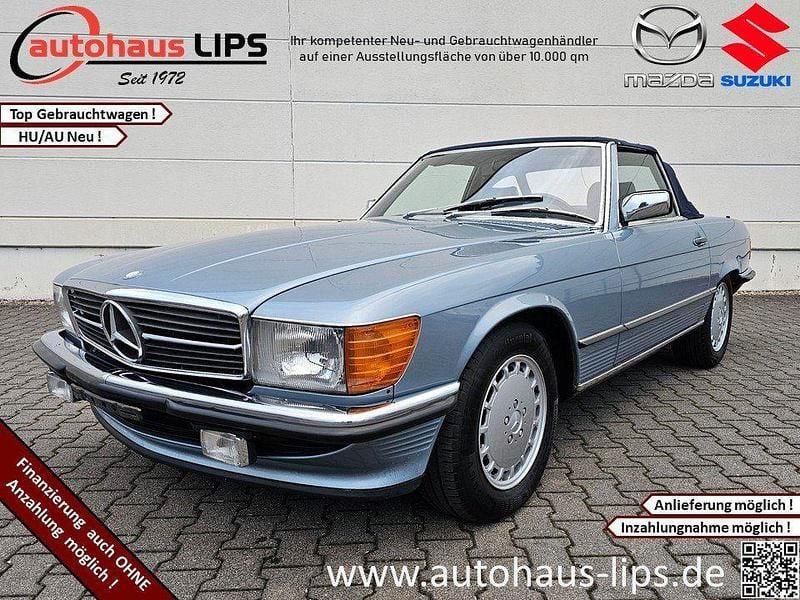 Diamantblau metallic Gebraucht 1985 Mercedes SL500 Cabrio | 57.800 € - Bild 1/4