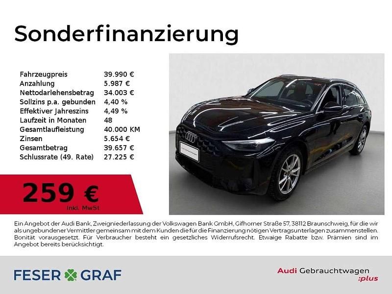 Mythosschwarz metallic Gebraucht 2025 Audi A5 Ambiente Kombi | 39.990 € (Superpreis) - Bild 1/4