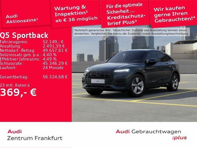 Grau Gebraucht 2025 Audi Q5 Sportback Advanced SUV | 52.149 € (Etwas zu teuer) - Bild 1/3