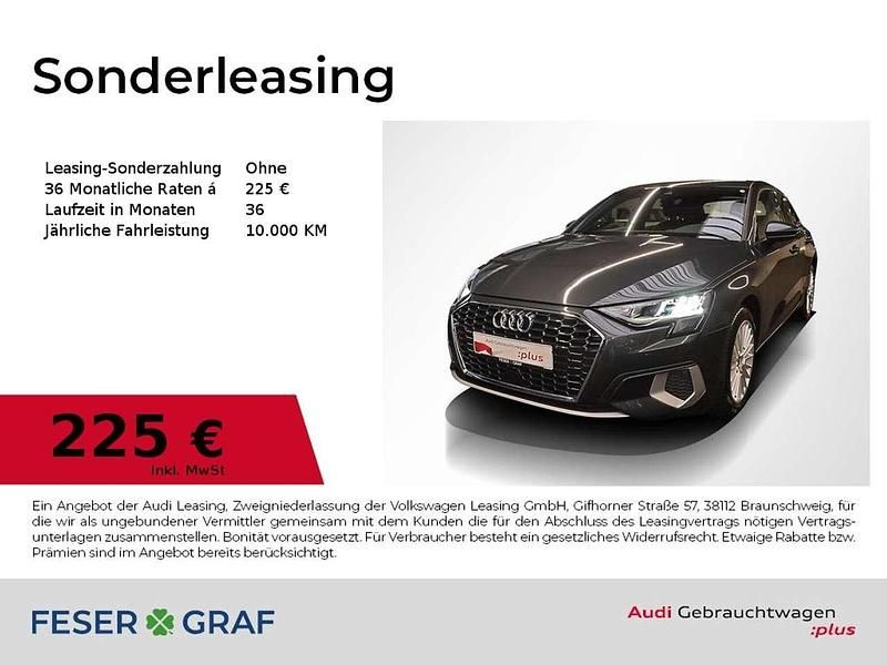 Manhattangrau metallic Gebraucht 2024 Audi A3 Advanced Plus Limousine | 26.490 € (Superpreis) - Bild 1/3