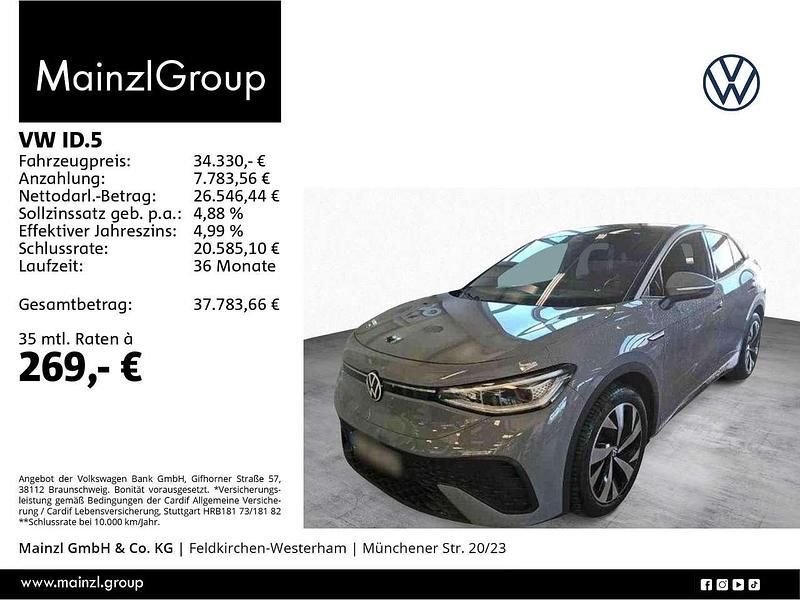 Mondsteingrau/schwarz Gebraucht 2024 VW ID.5 Pro SUV | 34.330 € (Fairer Preis) - Bild 1/3