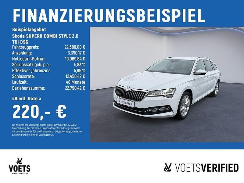 Gebraucht Skoda Superb Style 150 PS (110 kW) 2022 Weiß Kombi
