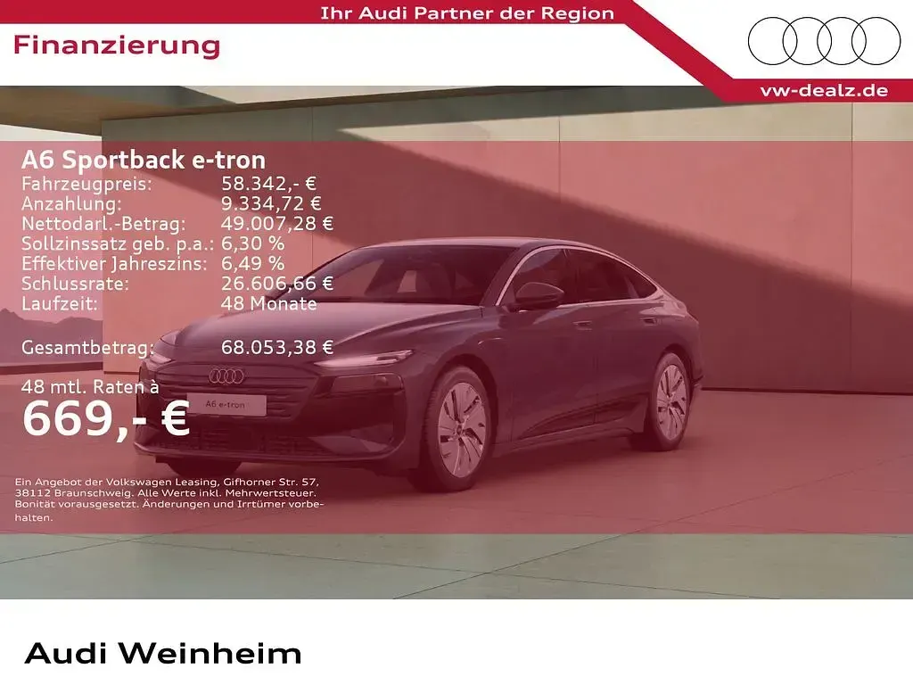 Neu Audi A6 e-tron 210 kW (286 PS) 2026 Grau Limousine