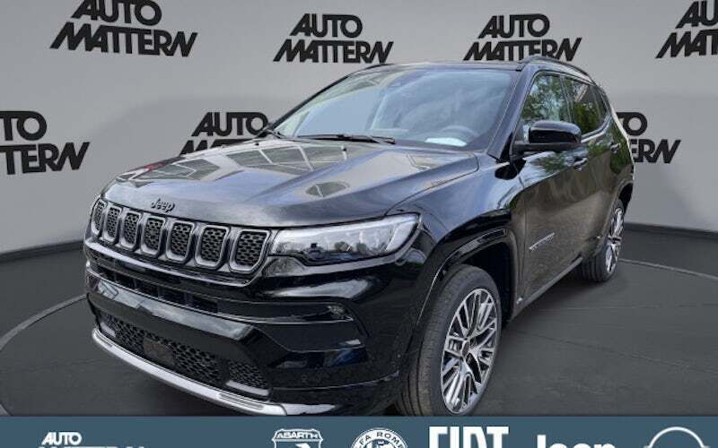Schwarz Neu 2025 Jeep Compass Summit SUV | 44.990 € (Teuer) - Bild 1/4