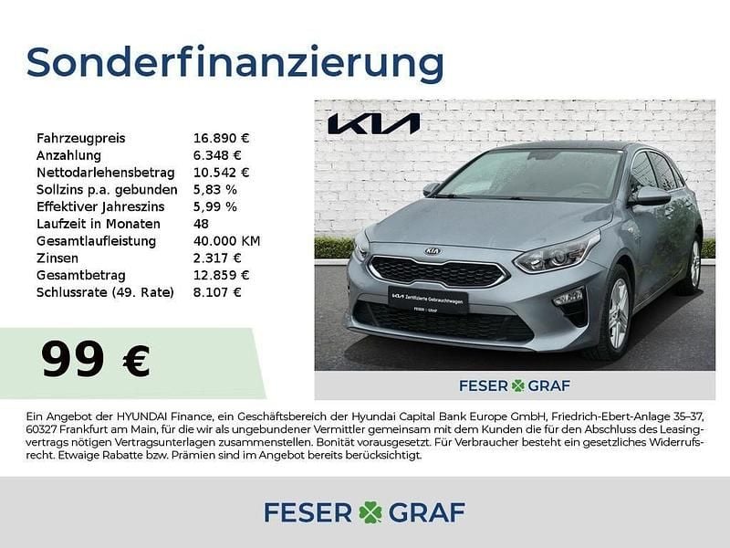 Silber Gebraucht 2020 Kia Ceed Limousine | 16.890 € (Guter Preis) - Bild 1/4