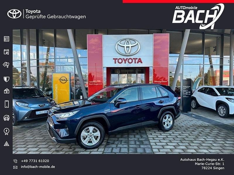 Blau Gebraucht 2021 Toyota RAV4 Hybrid Business Edition SUV | 32.990 € (Fairer Preis) - Bild 1/4
