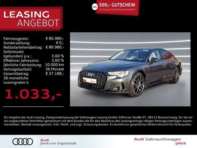 Daytonagrau perleffekt Gebraucht 2023 Audi A8 S-Line Limousine | 86.980 € (Teuer) - Bild 1/2
