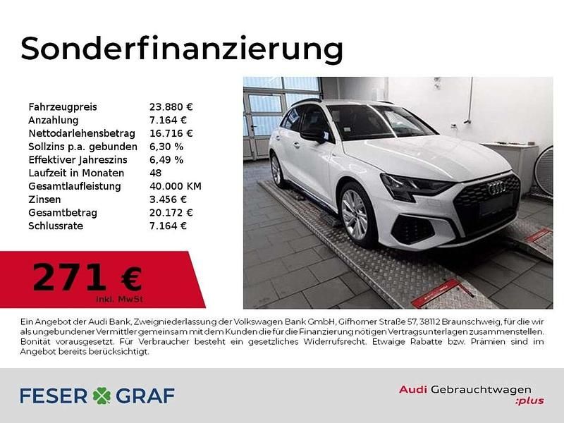 Gebraucht Audi A3 S-Line 116 PS (85 kW) 2022 Gletscherweiß metallic Limousine