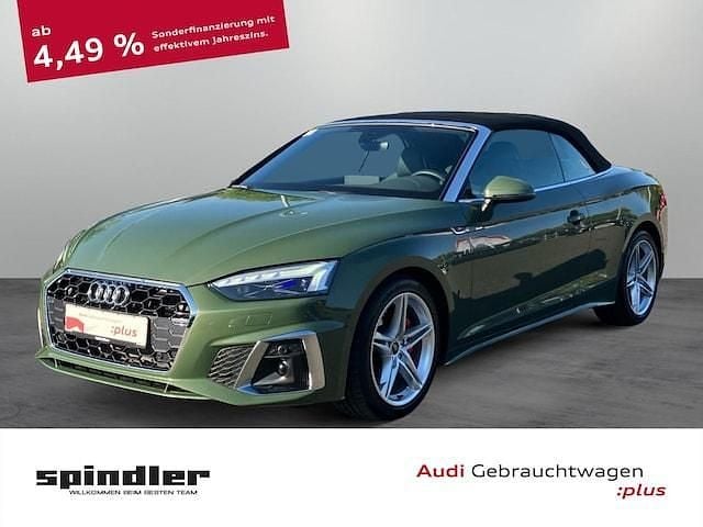 Distriktgrün metallic Gebraucht 2024 Audi A5 Cabriolet S-Line Cabrio | 47.480 € (Guter Preis) - Bild 1/4