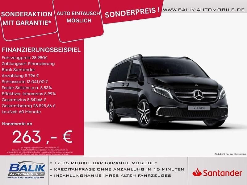 Schwarz Gebraucht 2015 Mercedes V250 Avantgarde Edition Van / Kleinbus | 28.980 € (Fairer Preis) - Bild 1/4