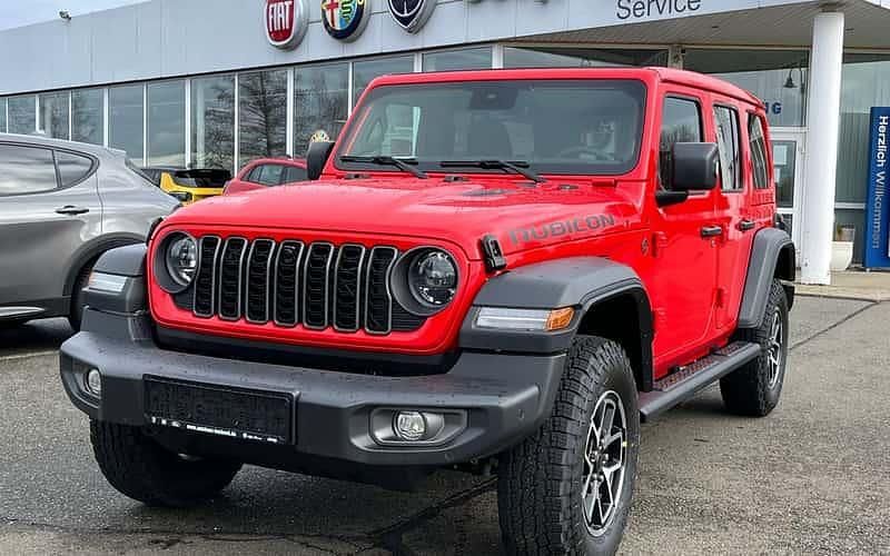 Rot Neu 2024 Jeep Wrangler Rubicon SUV | 68.990 € (Etwas zu teuer) - Bild 1/4