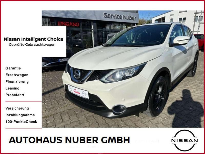 Pearl white metallic (metallic) Gebraucht 2016 Nissan Qashqai Acenta SUV | 11.490 € (Etwas zu teuer) - Bild 1/4