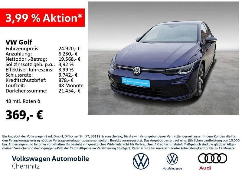 Atlantic blue metallic Gebraucht 2022 VW Golf VIII R-line Limousine | 24.920 € (Guter Preis) - Bild 1/4