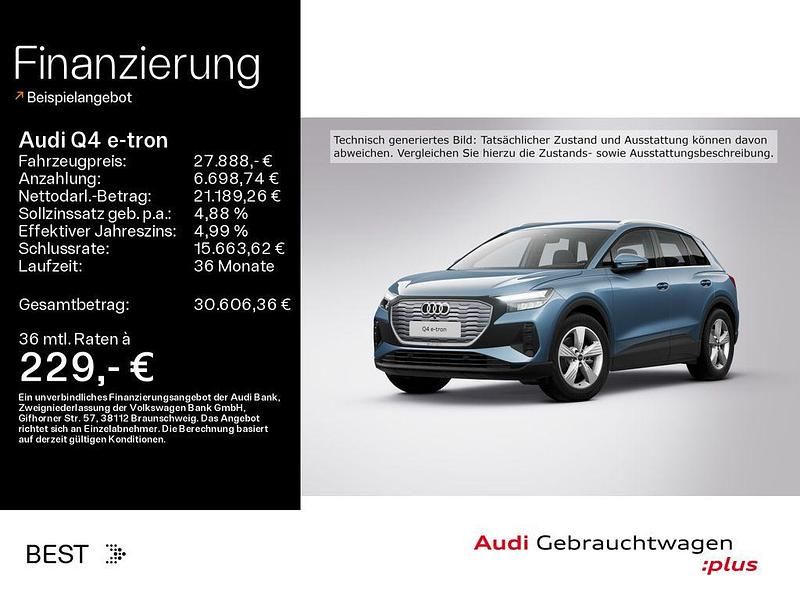 Geysirblau metallic Gebraucht 2022 Audi Q4 e-tron SUV | 27.888 € (Fairer Preis) - Bild 1/4