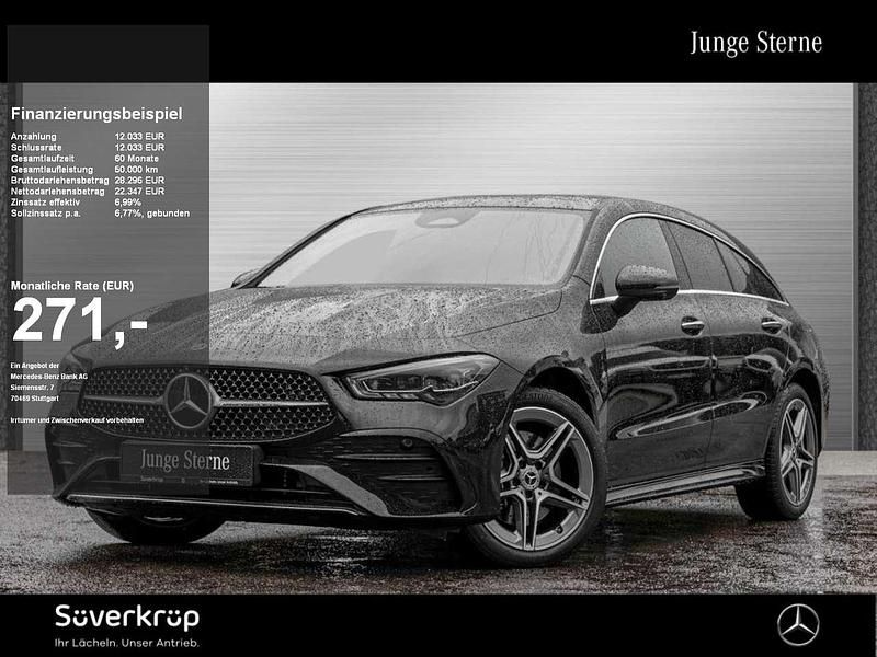 Schwarz metalliclack kosmossch Gebraucht 2024 Mercedes CLA250e Shooting Brake AMG Kombi | 34.380 € (Guter Preis) - Bild 1/4