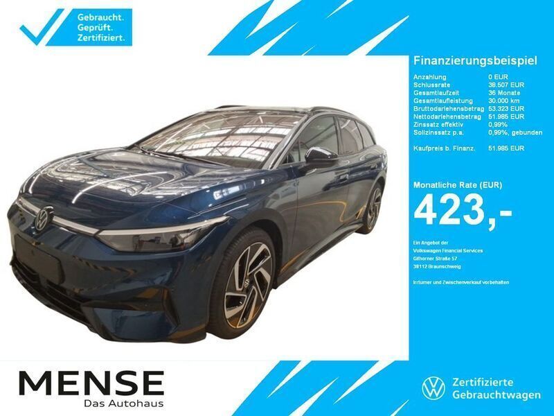 Aquamarinblau Gebraucht 2024 VW ID.7 Pro Limousine | 51.985 € (Etwas zu teuer) - Bild 1/4
