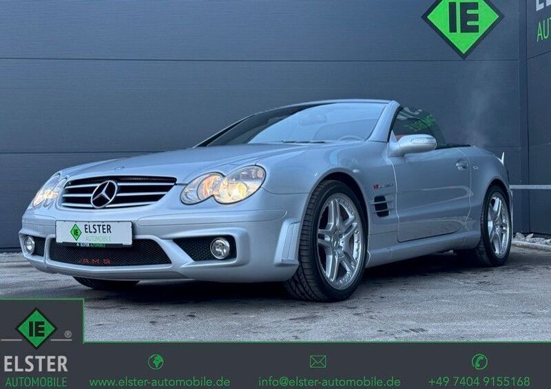 Iridiumsilber metalliclack Gebraucht 2007 Mercedes SL55 AMG AMG Cabrio | 52.955 € (Fairer Preis) - Bild 1/4