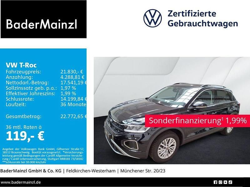 Deep black perleffekt Gebraucht 2024 VW T-Roc Life SUV | 21.830 € (Guter Preis) - Bild 1/4
