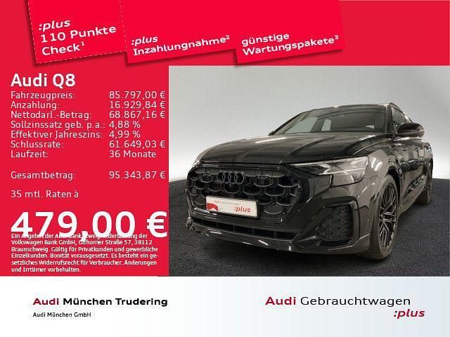Mythosschwarz metallic Gebraucht 2023 Audi Q8 Ambiente SUV | 85.797 € (Etwas zu teuer) - Bild 1/2