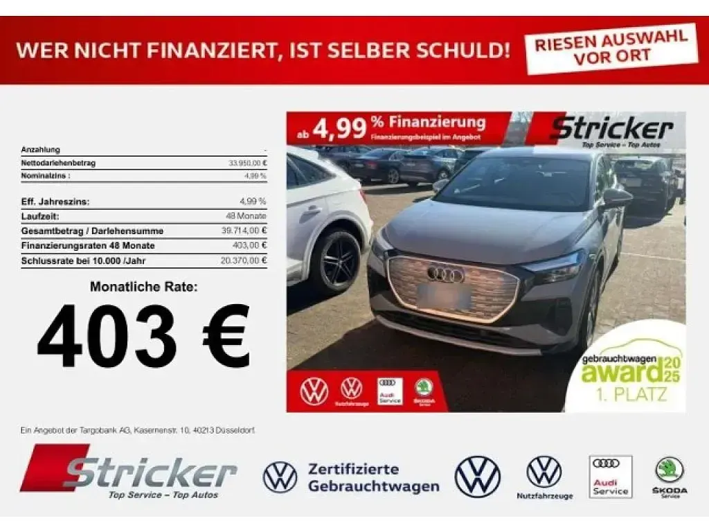 Second-hand Audi e-tron Sportback 210 kW (286 CP) 2024 Gri SUV