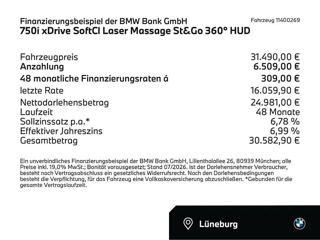 Gebraucht BMW 750 Comfort Edition 449 PS (330 kW) 2017 Glaciersilber (silber) Limousine
