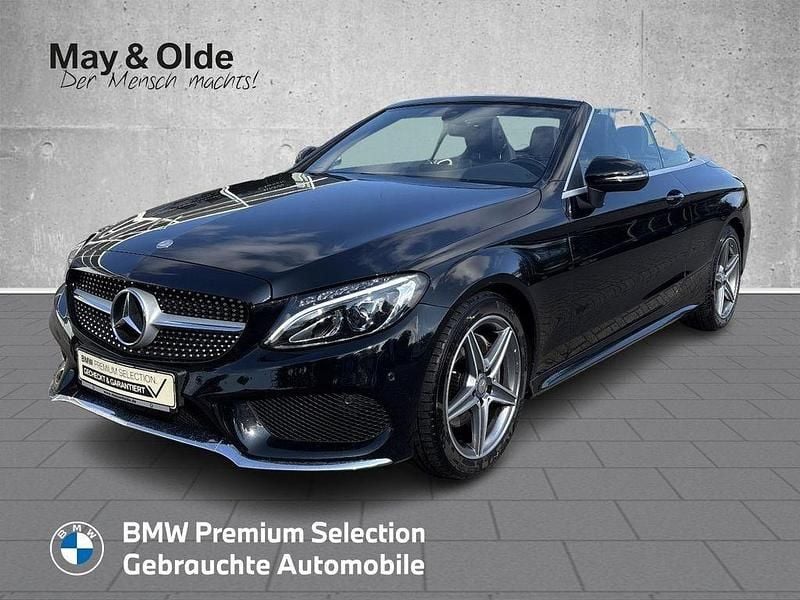Schwarz Gebraucht 2017 Mercedes C180 AMG line Cabrio | 23.840 € (Fairer Preis) - Bild 1/4