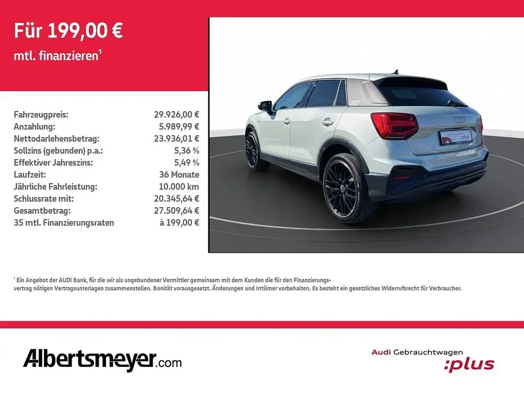Gebraucht Audi Q2 S-Line 116 PS (85 kW) 2024 Tausilber metallic SUV