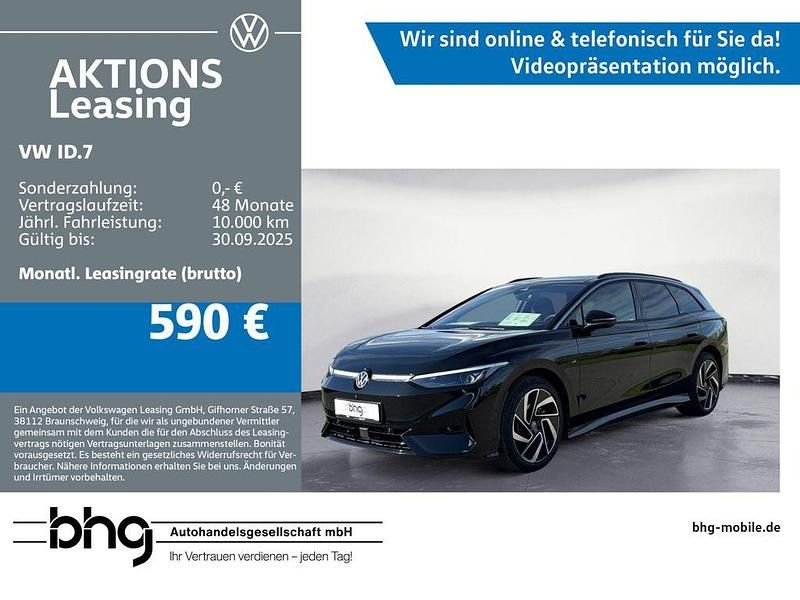 Schwarz Gebraucht 2023 VW ID.7 IQ Drive Limousine | 49.950 € - Bild 1/4