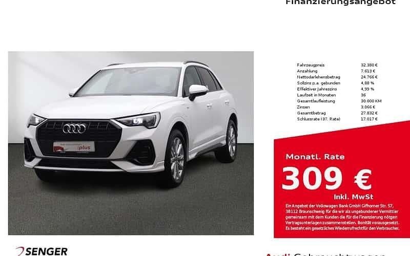 Weiß Gebraucht 2022 Audi Q3 S-Line SUV | 32.380 € (Superpreis) - Bild 1/4