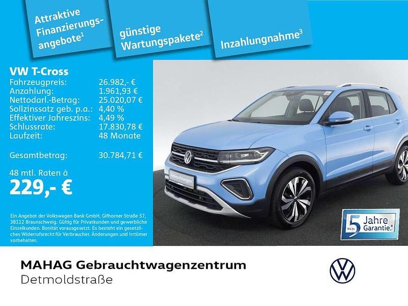 Clear blue metallic Gebraucht 2024 VW T-Cross Style SUV | 26.982 € (Fairer Preis) - Bild 1/1