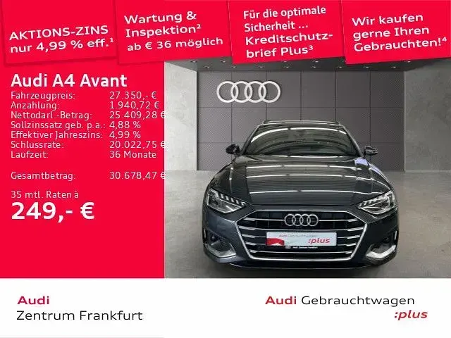 Używany Audi A4 Advanced Plus 204 KM (150 kW) 2023 Szary Kombi