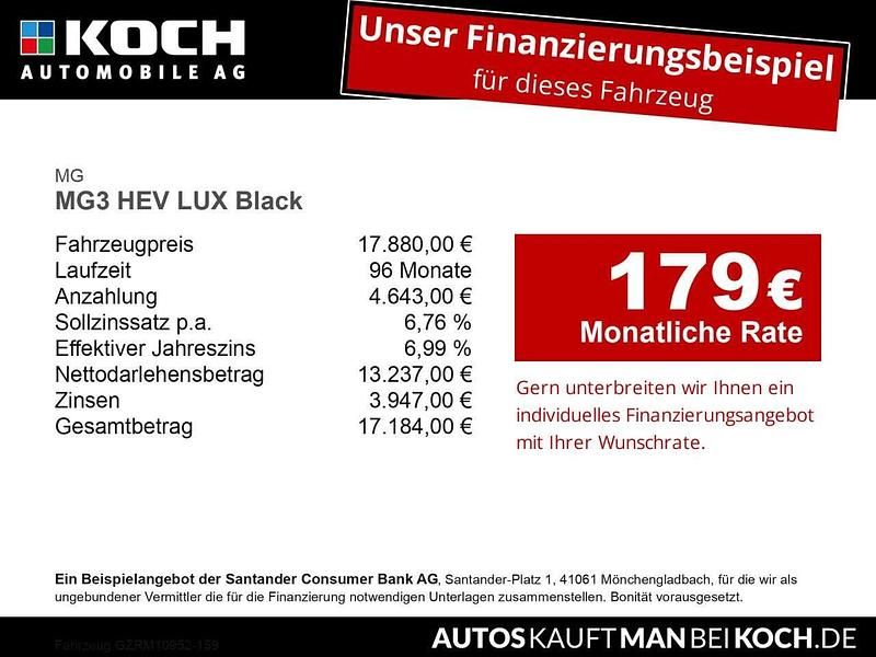 Gebraucht MG MG3 194 PS (142 kW) 2025 Schwarz Kleinwagen