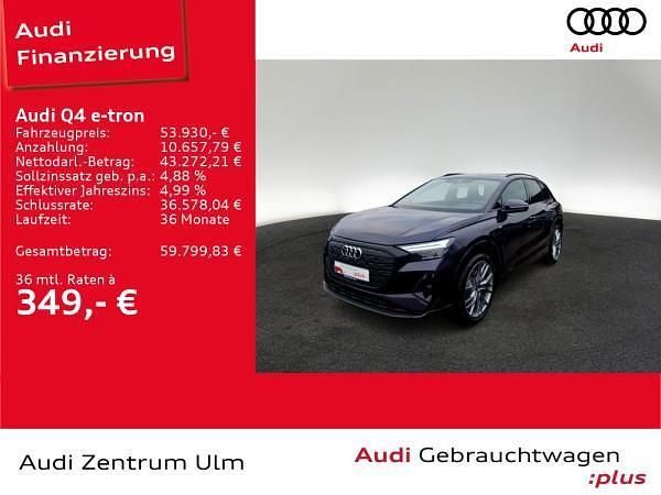 Violett (auroraviolett metallic) Gebraucht 2025 Audi Q4 e-tron S-Line SUV | 53.931 € (Teuer) - Bild 1/4