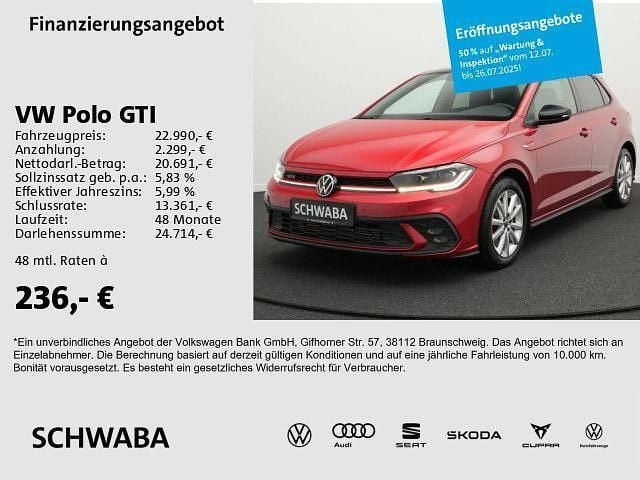 Kings red metallic Gebraucht 2022 VW Polo GTI Limousine | 22.990 € (Guter Preis) - Bild 1/4