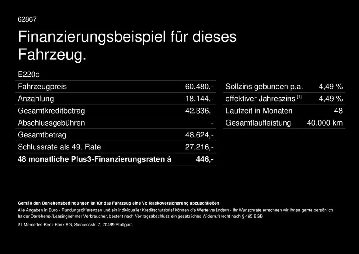 Gebraucht Mercedes E220 AMG 197 PS (144 kW) 2026 Schwarz Limousine