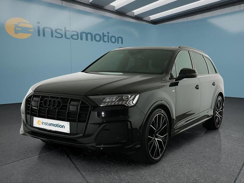 Schwarz Gebraucht 2021 Audi Q7 S-Line SUV | 63.049 € (Teuer) - Bild 1/4