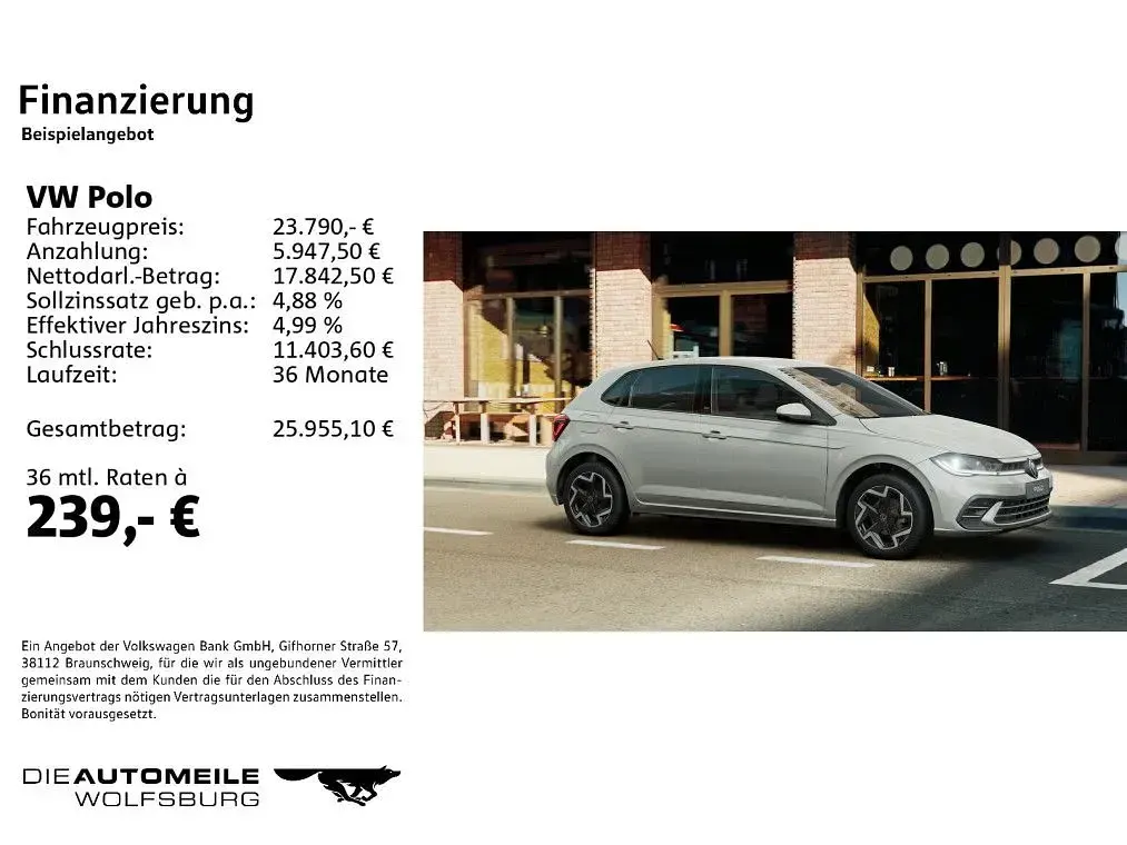 Neu VW Polo Edition 95 PS (69 kW) 2026 Ascotgrau Kleinwagen