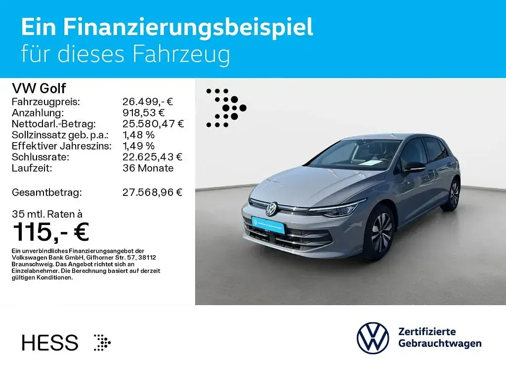 Gebraucht VW Golf VIII Goal 150 PS (110 kW) 2025 Mondsteingrau Limousine