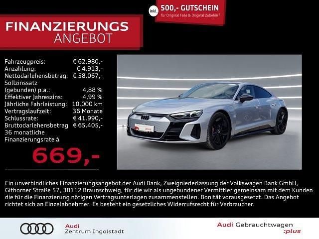 Silber metallic Gebraucht 2023 Audi RS e-tron GT Ambiente Limousine | 62.980 € (Superpreis) - Bild 1/2