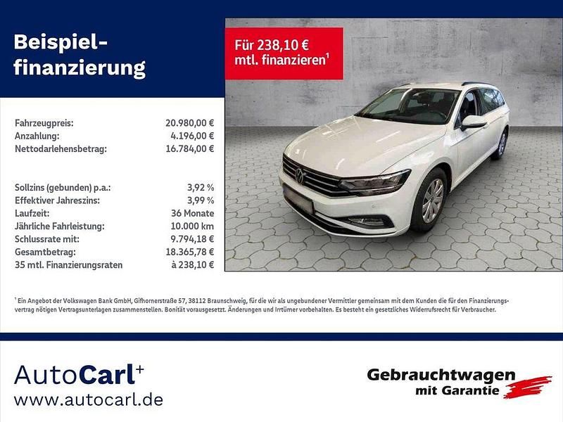 Weiß Gebraucht 2021 VW Passat Business Kombi | 20.980 € (Guter Preis) - Bild 1/2