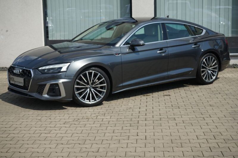 Grau Gebraucht 2021 Audi A5 Sportback S-Line Limousine | 26.998 € (Superpreis) - Bild 1/4