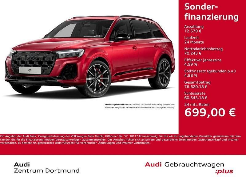 Rot Gebraucht 2024 Audi Q7 S-Line SUV | 82.822 € (Etwas zu teuer) - Bild 1/3