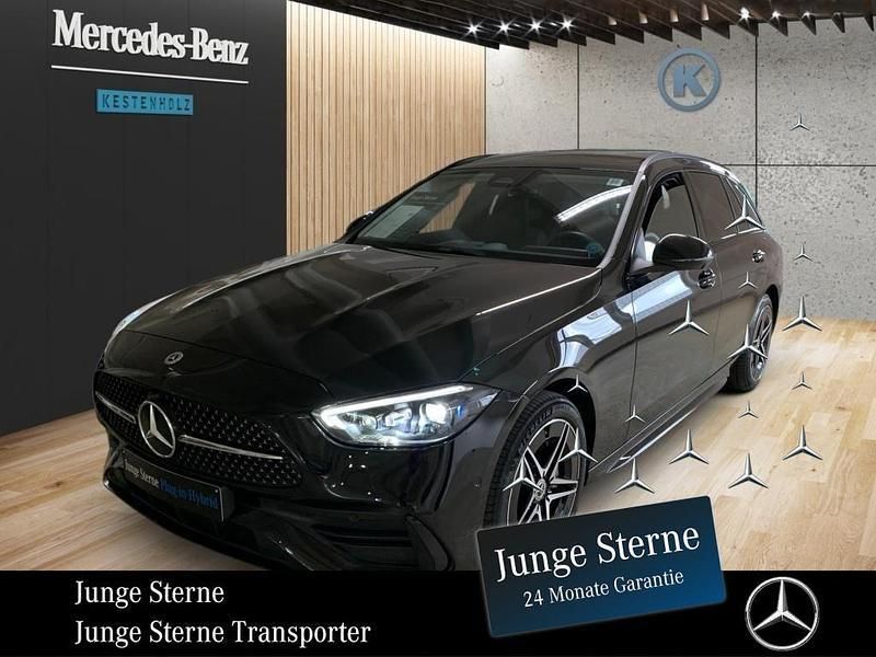 Metalliclack obsidianschwarz Gebraucht 2024 Mercedes C300e AMG Kombi | 48.980 € (Superpreis) - Bild 1/4