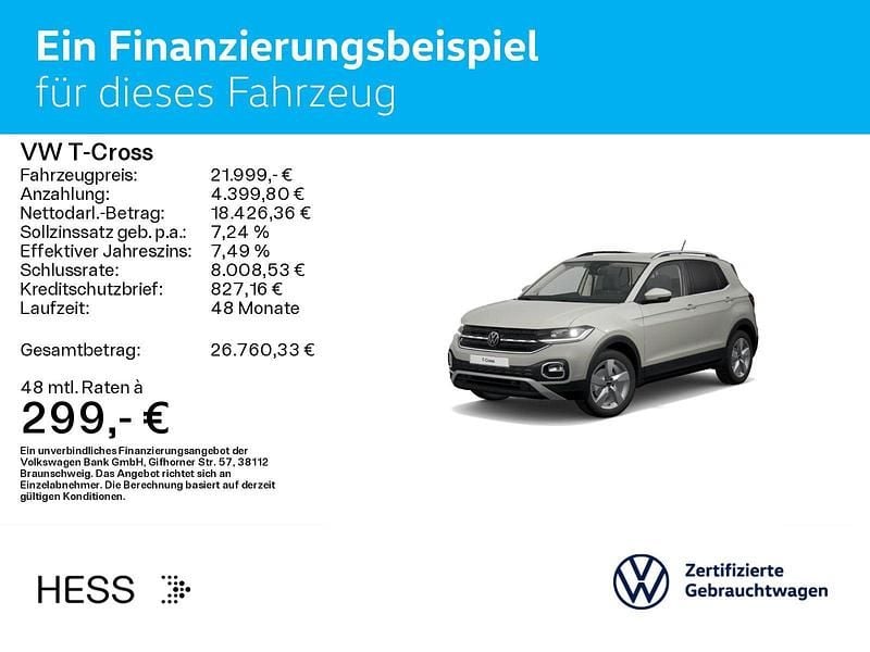 Gebraucht VW T-Cross Style 110 PS (80 kW) 2022 Grau SUV