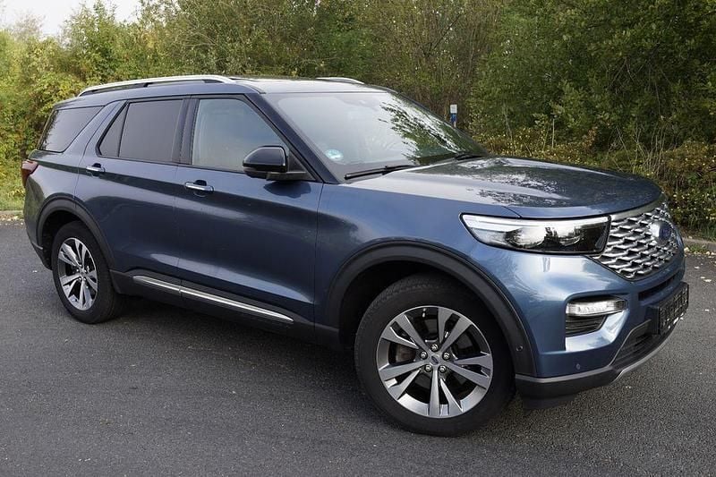 Blau Gebraucht 2020 Ford Explorer Platinum SUV | 36.999 € (Superpreis) - Bild 1/4