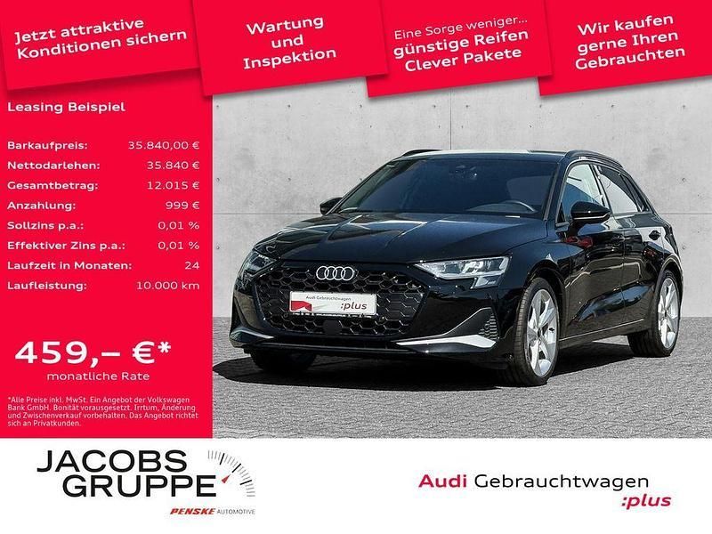 Schwarz Gebraucht 2024 Audi A3 Sportback Sport Limousine | 35.840 € (Fairer Preis) - Bild 1/4