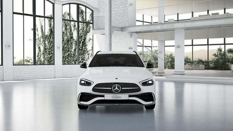Unilack polarweiß Gebraucht 2024 Mercedes C220 AMG Kombi | 43.800 € (Teuer) - Bild 1/4